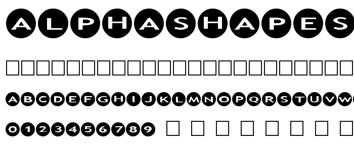 AlphaShapes circles font